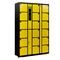 Κίτρινο μαύρο μόνο κωδικοποιημένο ψηφιακό ασφαλές ντουλάπι, κινητό τηλεφωνικό δεκαοχτώ ντουλάπι για το γραφείο