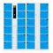 Μπλε χρώμα προσδιορισμού κώδικα φραγμών ντουλαπιών εικοσιτεσσάρων πορτών έξυπνο ανθεκτικό